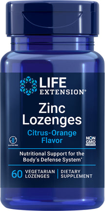 Zinc Lozenges (Citrus-Orange Flavor), 60 Vegetarian Lozenges ,