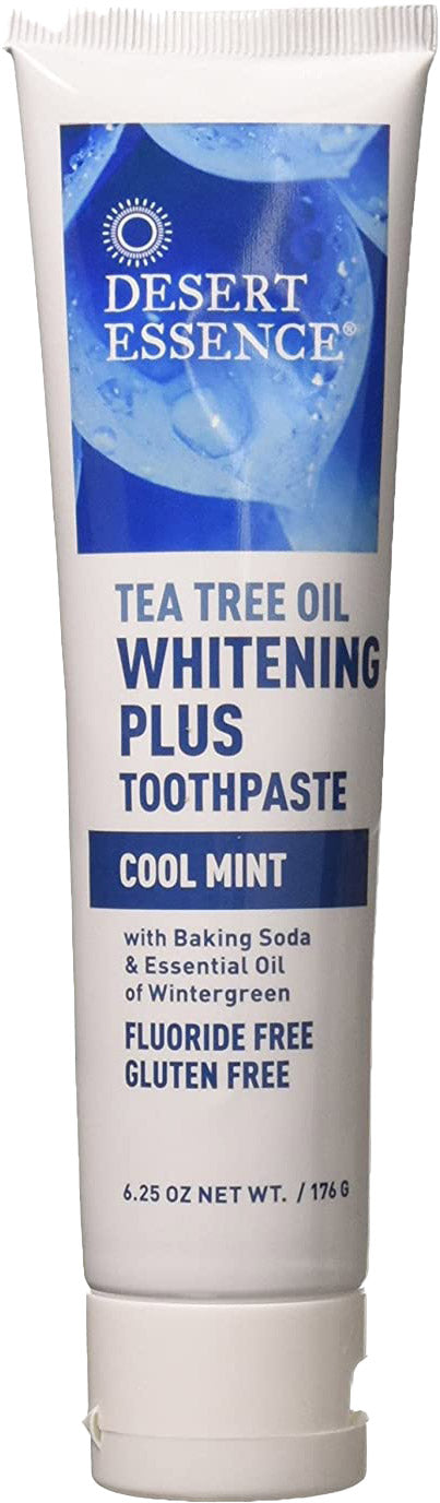 Tea Tree Oil Whitening Plus Fluoride-Free Toothpaste, Cool Mint Flavor, 6.25 Oz (176 g) Toothpaste , 20% Off - Everyday [On]