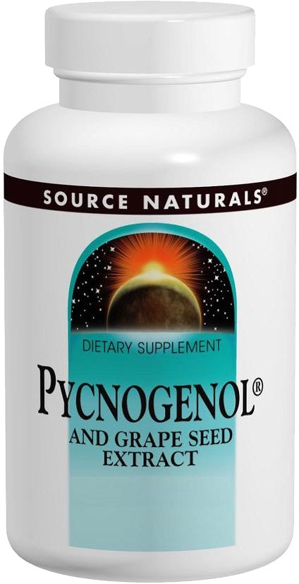 Pycnogenol® and Grape Seed Extract 50 mg, 120 Tablets , Brand_Source Naturals Form_Tablets Potency_50 mg Size_120 Tabs