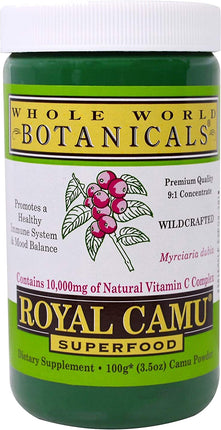 Royal Camu™ Superfood, 3.5 Oz (100 g) Powder , Brand_Whole World Botanicals Form_Powder Size_100 Caps