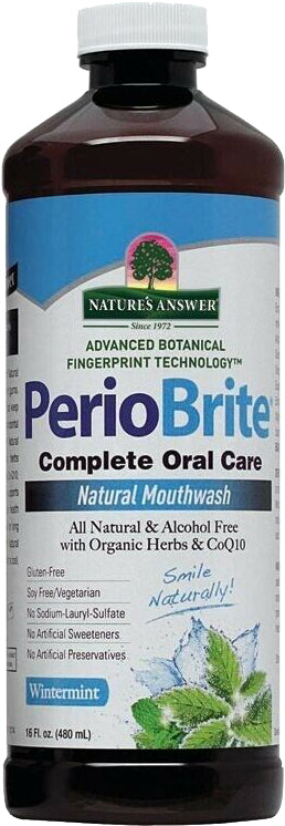 PerioBrite® Complete Oral Care Natural Mouthwash, Winter Flavor, 16 Fl Oz (480 mL) Liquid , Brand_Nature's Answer Flavor_Winter Form_Liquid Size_16 Fl Oz