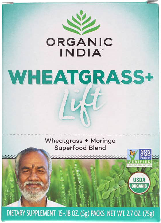 Wheatgrass + Lift, Wheatgrass and Moringa Superfood Blend, 2.7 Oz (75 g) Powder Packet , 20% Off - Everyday [On]