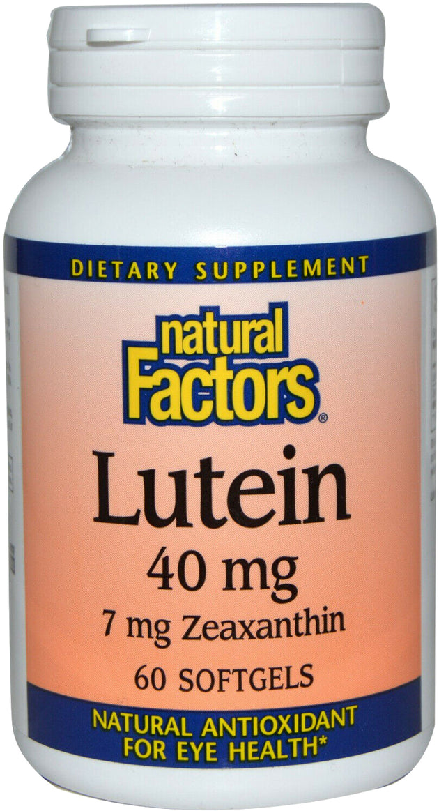 Lutein 40 mg, 60 Softgels , Brand_Natural Factors Form_Softgels Potency_40 mg Size_60 Softgels