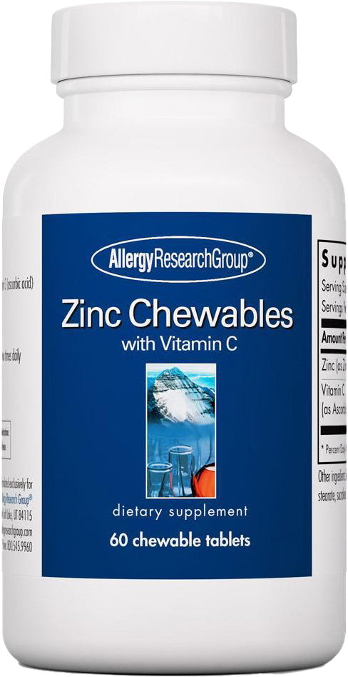 Zinc Chewables with Vitamin C, 60 Chewable Tablets , Brand_Allergy Research Group