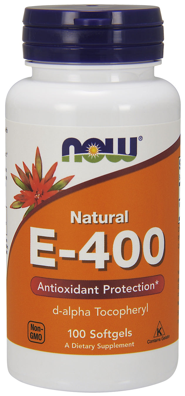 Vitamin E-400 IU D-Alpha Tocopheryl, 100 Softgels , Brand_NOW Foods Form_Softgels Size_100 Softgels
