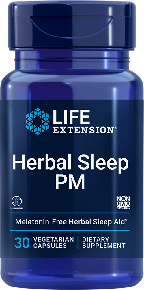 Herbal Sleep PM, 30 Vegetarian Capsules , Brand_Life Extension Form_Vegetarian Capsules Size_30 Caps