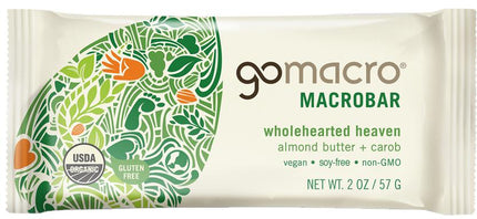 MacroBar Wholehearted Heaven, Almond Butter + Carob Flavor, 2 Oz (57 g) Bar , Brand_Go Macro Flavor_Almond Butter + Carob Form_Bar Size_2 Oz