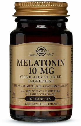 Melatonin, 10 mg, 60 Tablets , Brand_Solgar Potency_10 mg Size_60 Tabs