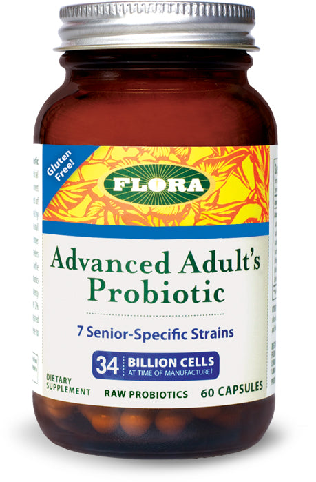 Advanced Adult’s Probiotic, 60 Vegetarian Capsules , Brand_Flora Form_Vegetarian Capsules Size_60 Caps