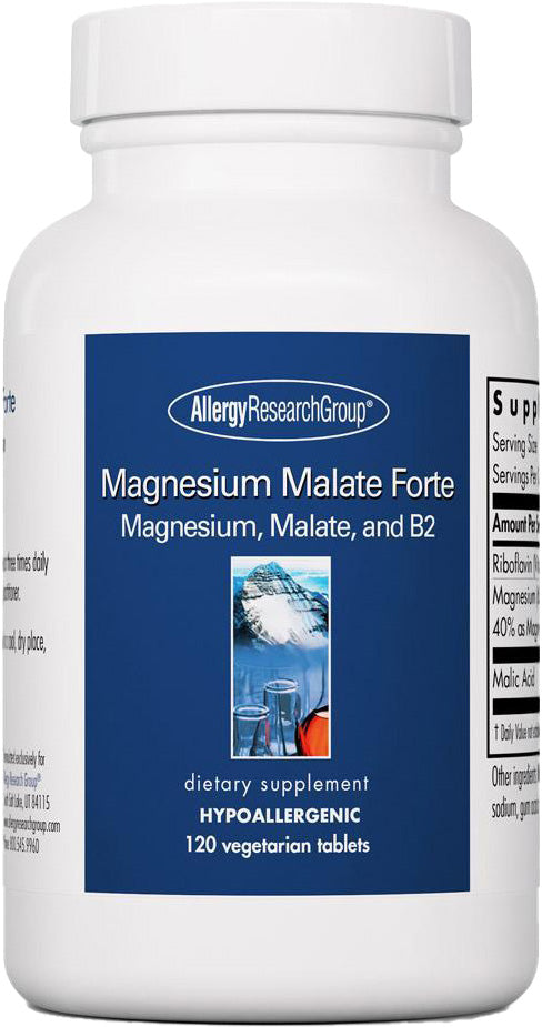 Magnesium Malate Forte, 120 Vegetarian Tablets , Brand_Allergy Research Group