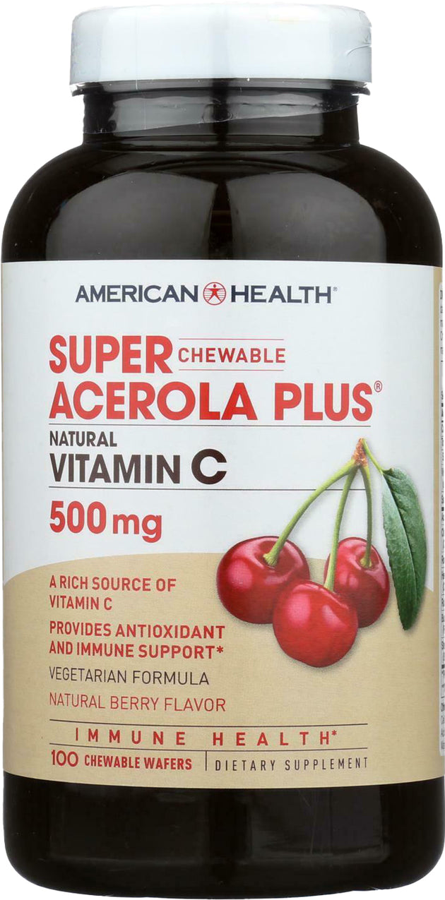 Super Acerola Plus® Natural Vitamin C, 500 mg, 100 Chewable Wafers , 20% Off - Everyday [On] This is a Vitamin C Product