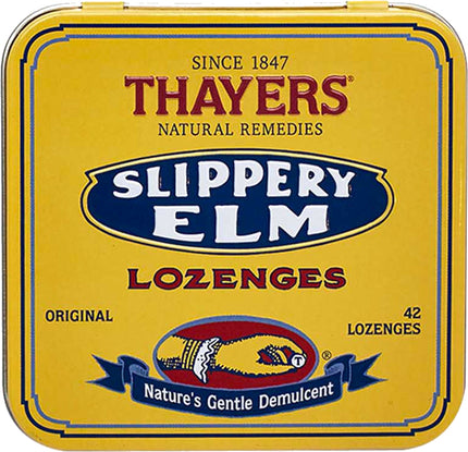 Slippery Elm Lozenges, Unflavored, 42 Lozenges , Brand_Thayers Form_Lozenges Size_42 Lozenges