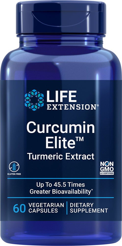Curcumin Elite Turmeric Extract, 60 Vegetarian Capsules , Brand_Life Extension Form_Vegetarian Capsules Size_60 Caps