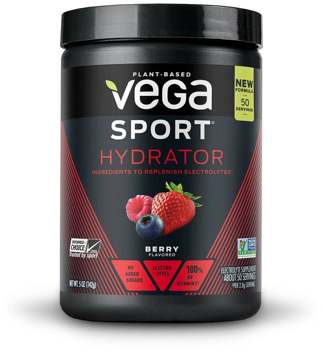 Vega Sport® Electrolyte Hydrator, Berry Flavor, 50 Servings, 5.0 oz , Brand_Vega Flavor_Berry Form_Powder Size_5 Oz