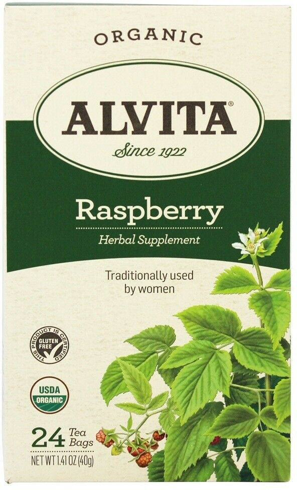 Organic Raspberry, 24 Tea Bags , Brand_Alvita Form_Tea Bags Size_24 Count