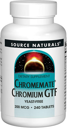 Chromemate® Chromium GTF Yeast Free, 200 mcg, 120 Tablets , 20% Off - Everyday [On]