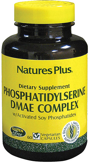 Phosphatidylserine DMAE Complex, 60 Vegetarian Capsules , Brand_Nature's Plus Form_Vegetarian Capsules Size_60 Caps