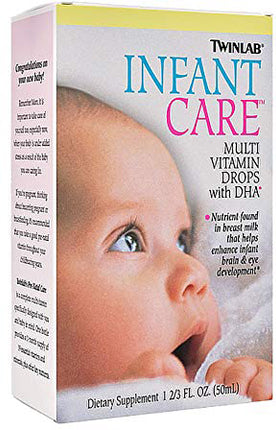 Infant Care Multi Vitamin Drops with DHA, 1.7 Fl Oz (50 mL) Liquid , Brand_TwinLab Form_Liquid Size_1 Oz