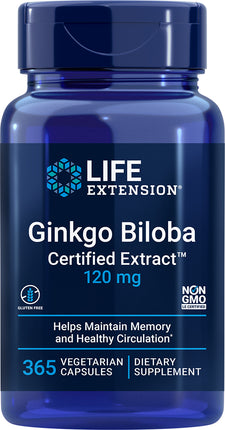 Ginkgo Biloba Certified Extract™, 365 Vegetarian Capsules ,