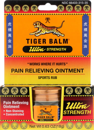 Tiger Balm® Ultra Strength, 0.63 Oz (18 g) Ointment , Brand_Tiger Balm Form_Ointment Size_0.63 Oz