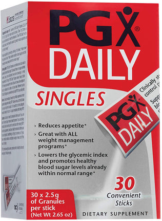 PGX Daily Singles, 30 Convenient Sticks, 30 x 2.5 g Powder , Brand_Natural Factors Form_Powder Potency_2.5 g Size_30 Count