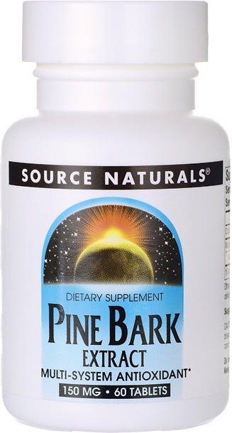 Pine Bark Extract 150 mg, 60 Tablets , Brand_Source Naturals Form_Tablets Potency_150 mg Size_60 Tabs