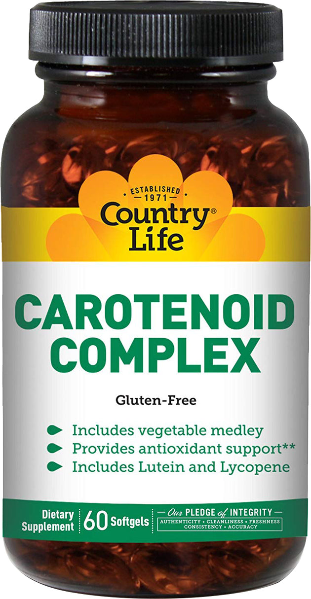 Carotenoid Complex, 60 Softgels , Brand_Country Life Form_Softgels Size_60 Softgels