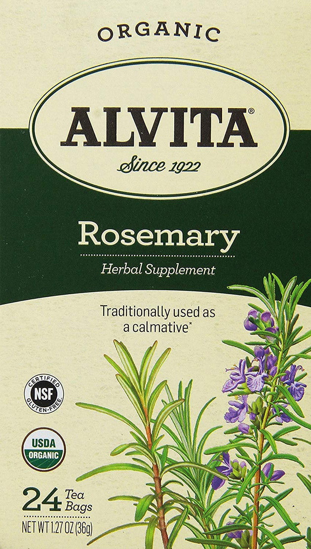 Organic Rosemary, 24 Tea Bags , Brand_Alvita Form_Tea Bags Size_24 Count