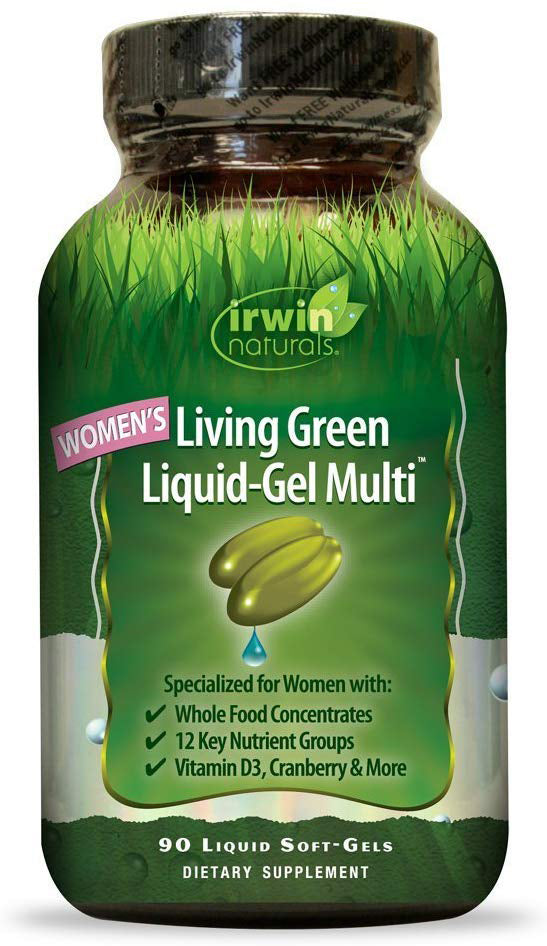 Women's Living Green Liquid-Gel Multi, 90 Liquid Softgels , Brand_Irwin Naturals Form_Softgels Size_90 Softgels