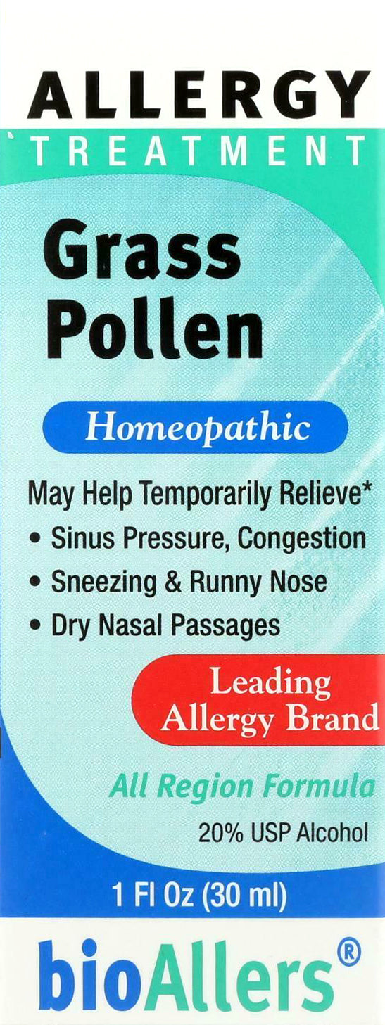 bioAllers® Allergy Treatment - Grass Pollen, 1 Fl Oz (30 mL) Liquid , Brand_Natra Bio Form_Liquid Size_1 Fl Oz