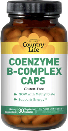 Coenzyme B-Complex Caps, 30 Capsules , Brand_Country Life Form_Capsules Size_30 Caps