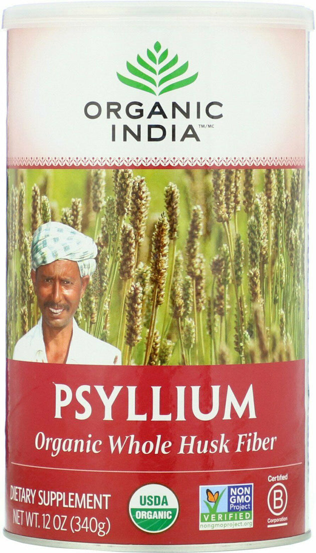 Organic Whole Husk Fiber Psyllium, 12 Oz (340 g) Powder , 20% Off - Everyday [On]