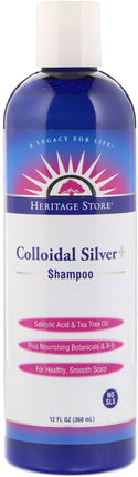 Colloidal Silver Shampoo with Salicylic Acid & Tea Tree Oil, 12 Fl Oz (360 mL) Liquid