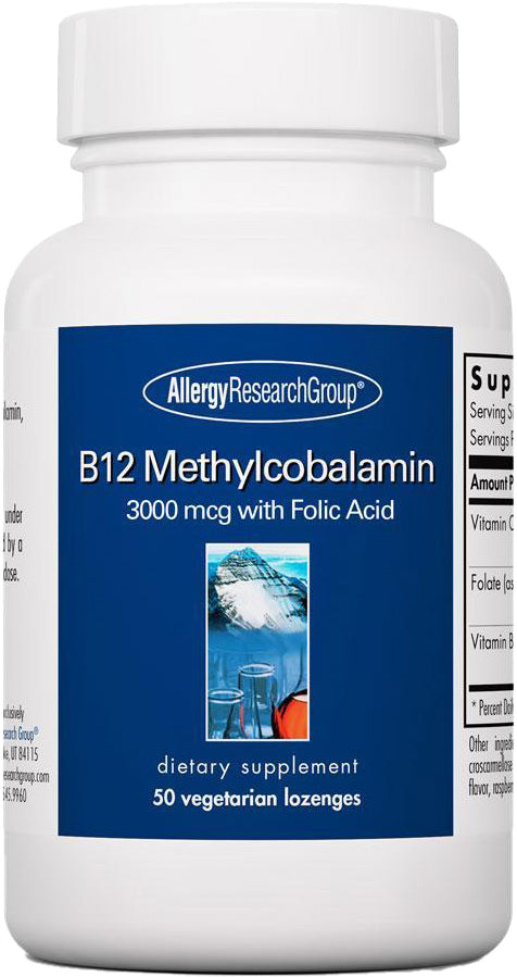 B12 Methylcobalamin, 50 Vegetarian Lozenges , Brand_Allergy Research Group
