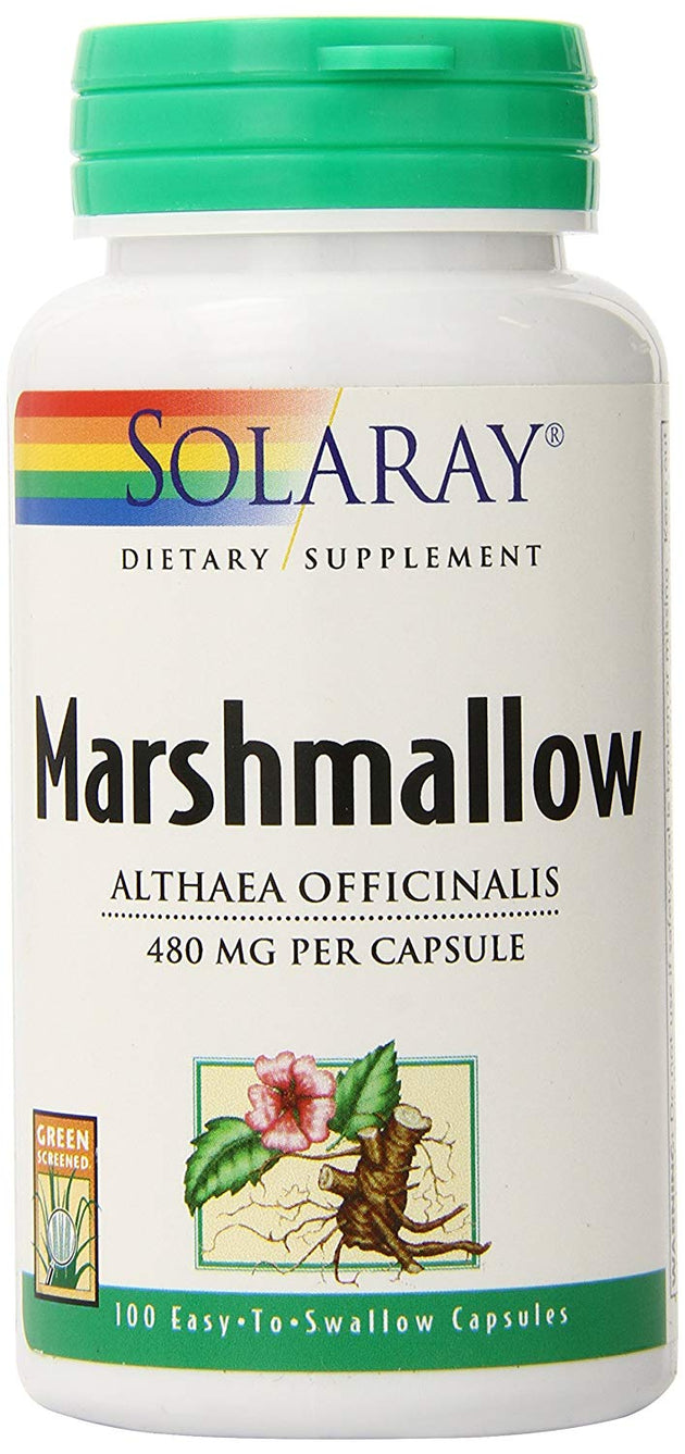 Marshmallow Root 480 mg, 100 Capsules , Brand_Solaray Form_Capsules Potency_480 mg Size_100 Caps