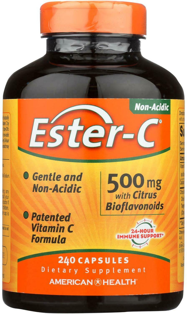 Ester-C® 500 mg with Citrus Bioflavonoids, 240 Vegetarian Capsules , Brand_American Health Form_Vegetarian Capsules Potency_500 mg Size_240 Caps