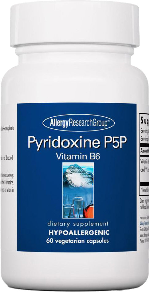 Pyridoxine P5P, 60 Vegetarian Capsules , Brand_Allergy Research Group