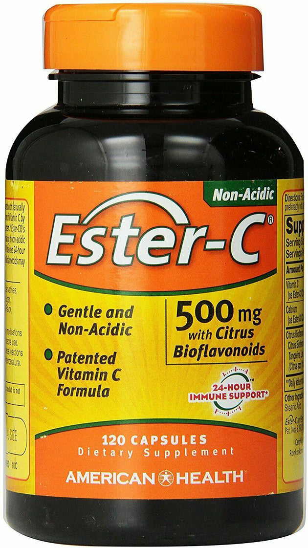 Ester-C® 500 mg with Citrus Bioflavonoids, 120 Capsules , Brand_American Health Form_Vegetarian Capsules Potency_500 mg Size_120 Caps