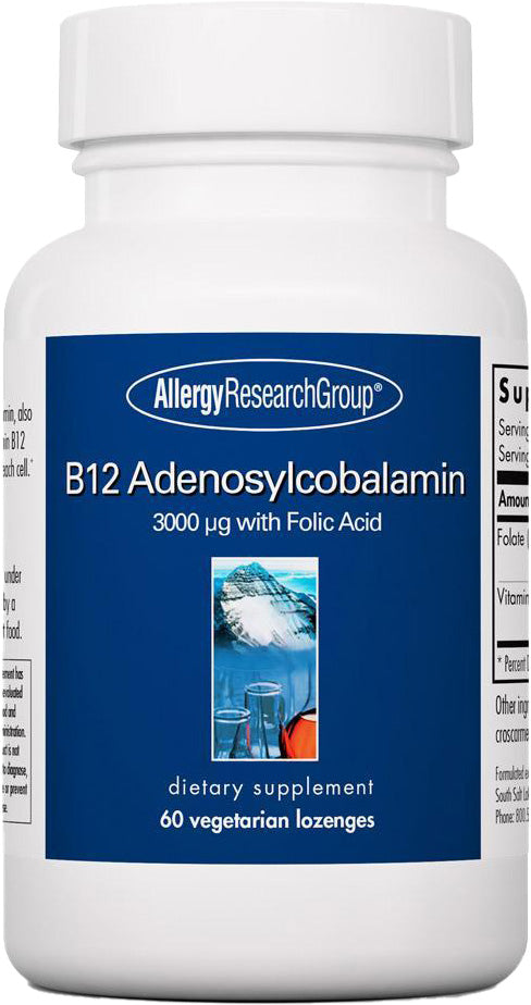 B12 Adenosylcobalamin, 3000 µg, 60 Vegetarian Lozenges , Brand_Allergy Research Group