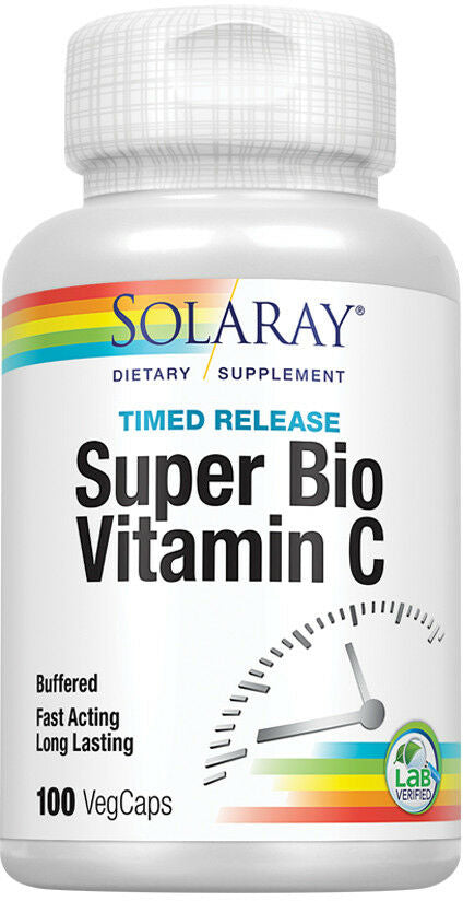Super Bio C Buffered 500 mg, 100 Capsules , Brand_Solaray Form_Capsules Potency_500 mg Size_100 Caps