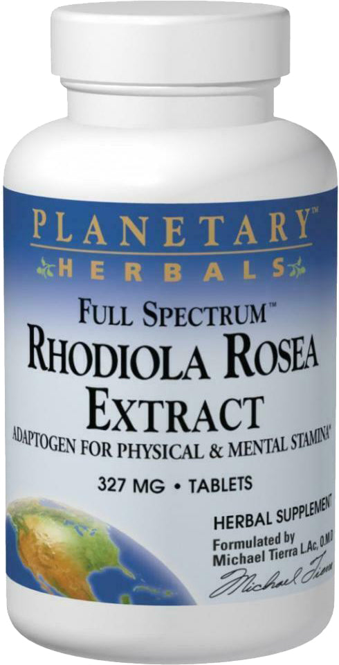Full Spectrum Rhodiola Rosea Extract, 327 mg, 120 Tablets , Brand_Planetary Herbals Form_Tablets Potency_327 mg Size_120 Tabs