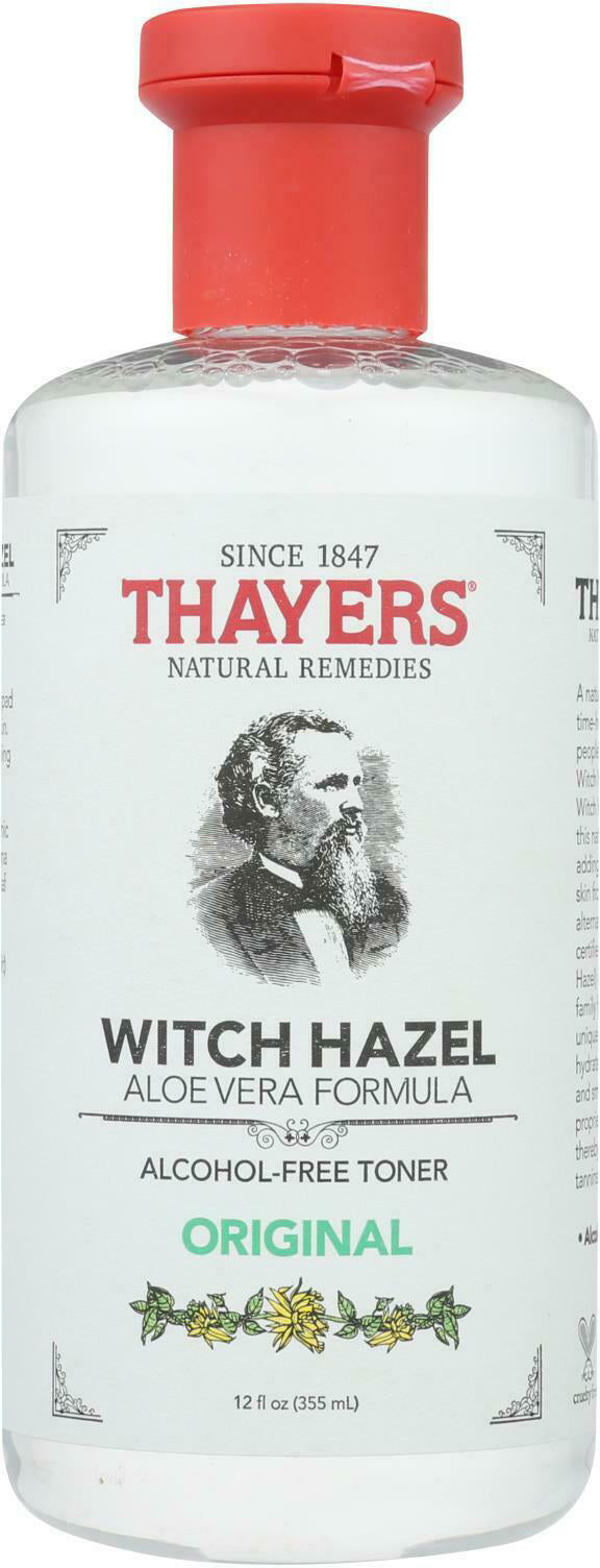 Original Witch Hazel Aloe Vera Formula (Alcohol-Free Toner), Original Fragrance, 12 Fl Oz (355 mL) Liquid , Brand_Thayers Form_Liquid Size_12 Fl Oz