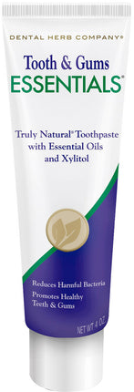 Tooth & Gums Essentials Natural Toothpaste with Essential Oils and Xylitol, 4 Oz (118 mL) Toothpaste , Brand_Dental Herb Company Form_Toothpaste Size_4 Oz