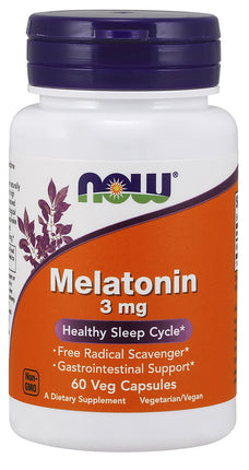 Melatonin 3 mg Capsules , Brand_NOW Foods Form_Capsules Potency_3 mg Size_180 Caps