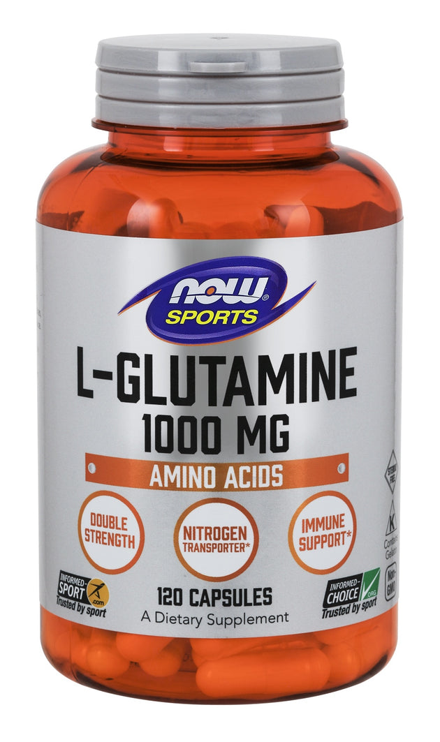 L-Glutamine, Double Strength 1000 mg, 120 Capsules , Brand_NOW Foods Potency_1000 mg Size_120 Caps