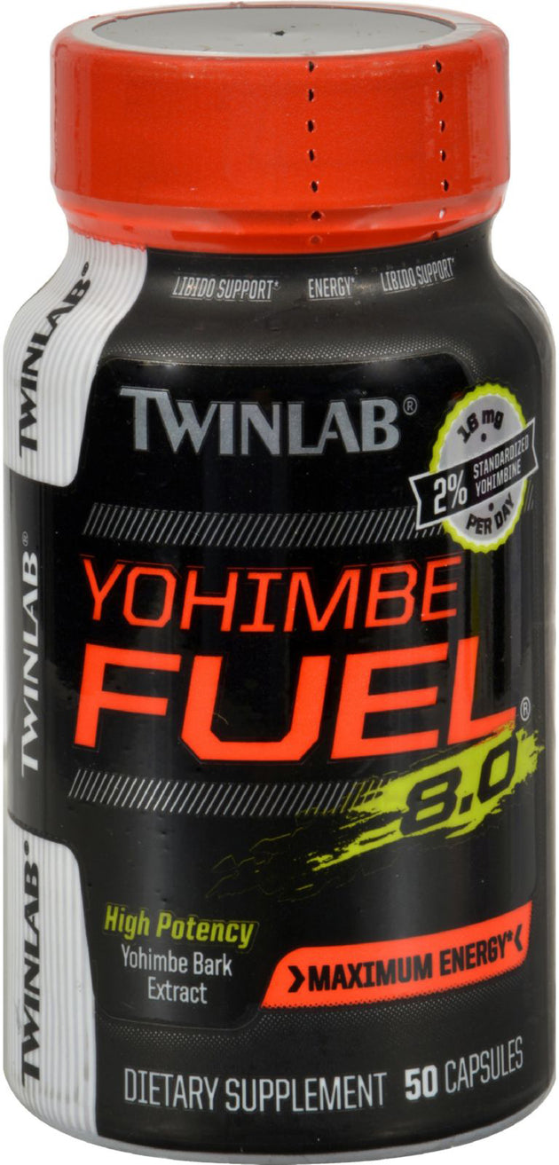 Yohimbe Fuel 8.0, 50 Capsules , Brand_TwinLab Form_Capsules Size_50 Caps