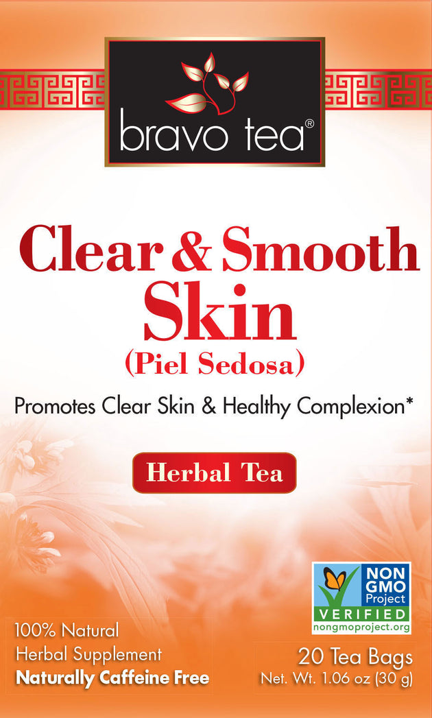 Clear & Smooth Skin Herbal Tea, 20 Tea Bags , Brand_Bravo Tea Form_Tea Bags Size_20 Count