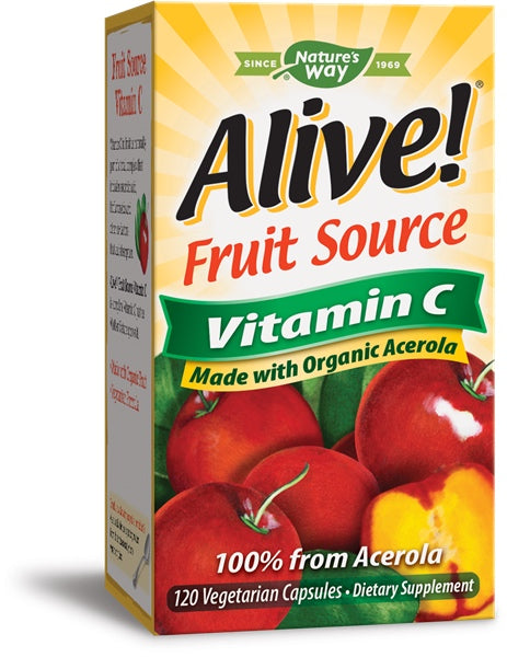 Alive! Vitamin C, 120 Veg Capsules , Brand_Nature's Way Form_Veg Capsules Size_100 Caps