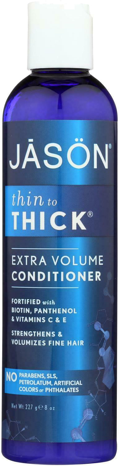 Thin to Thick® Extra Volume Conditioner with Biotin Panthenol & Vitamin C &E, 8 Fl Oz (227 mL) Liquid , Brand_Jason Natural Products Form_Liquid Size_8 Fl Oz
