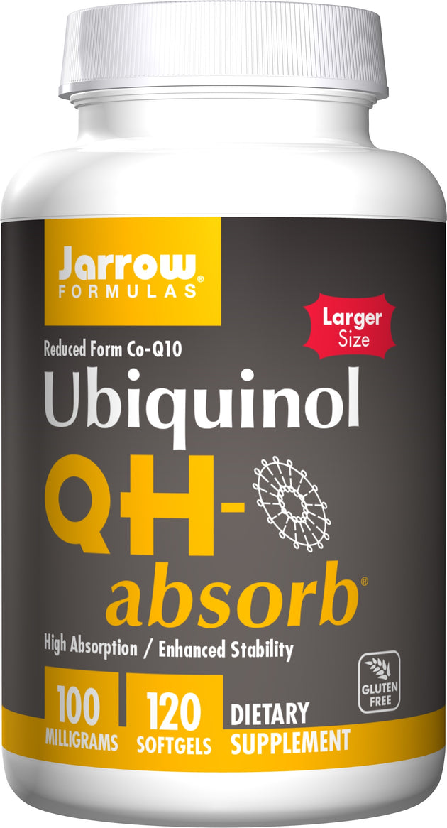 Ubiquinol QH-absorb®, 100 mg, 120 Softgels , Brand_Jarrow Formulas Popular Products Potency_100 mg Size_120 Softgels